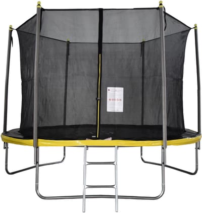 Viking Choice Trampoline 305cm Zwart/Geel Veiligheidsnet Ladder