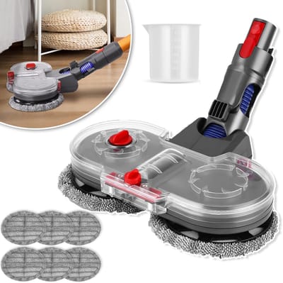Elektrische Dweil Accessoire Met Watertank En Doek - Voor Dyson V7 V8 V10 V11, Dual-Spin Motor - Nat & Droog 5 m²/min - Snel Schoonmaken Eenvoudig Te Installeren