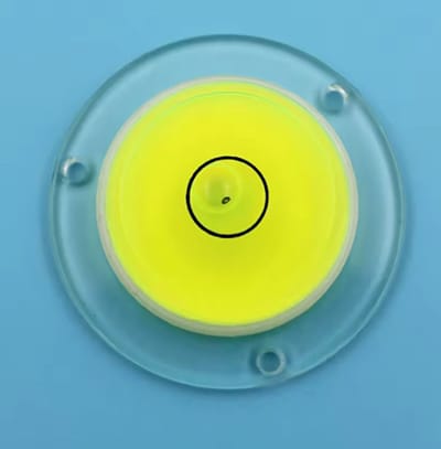Actie4you® - Ronde Waterpas - Kunststof - 30 MM – Mini Waterpas - Transparant Geel