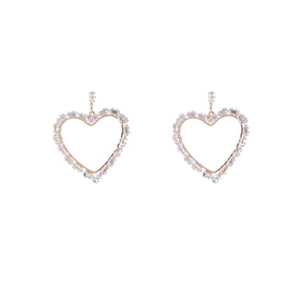 Go Dutch Label Oorknoppen sparkle heart Zilver