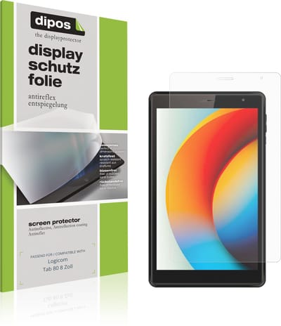 dipos – 2x Matte Beschermfolie geschikt voor Logicom Tab 80 8 Zoll | Krasbestendige & antireflecterende Screenprotector Ultra-Thin