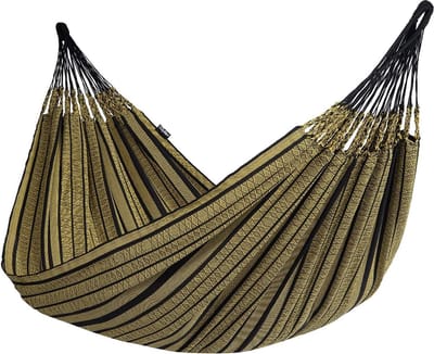 Zuid-Amerikaanse Hangmat - Familie Hangmat - Ontspannen Buiten - Handgemaakt Fairtrade - 280 x 180 cm - Goud