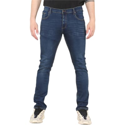 MYT Heren skinny fit jeans stretch denim in donkerblauw