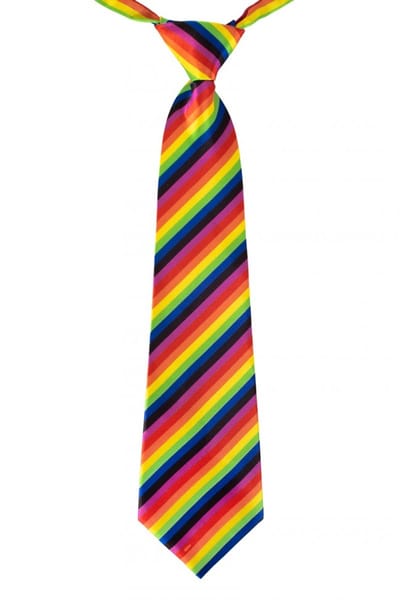 Jumada's - Stropdas - Regenboog - Multicolor - Glanzend - 5cm - 145cm