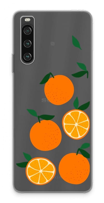 Case Company® - Hoesje geschikt voor Sony Xperia 10 IV hoesje - Will you be my clementine - Soft Cover Telefoonhoesje - Bescherming aan alle Kanten en Schermrand