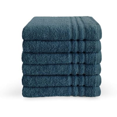 Byrklund Handdoek - Set van 6 - Hotelkwaliteit - 100% katoen (BCI) - 500 g/m² - 50x100 cm - Donkerblauw