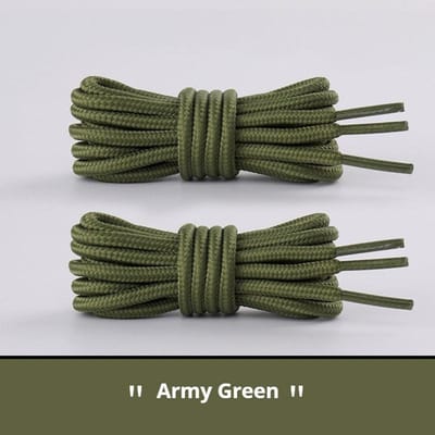 2 Paar Klassieke Ronde Schoenveters voor Sneakers Laarzen Wandelschoenen Schoenveter Oxford Heavy Duty en Duurzaam Schoenveters 70cm legergroene kleur