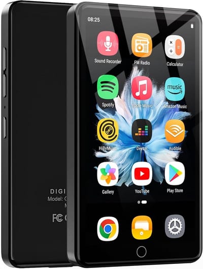 MP3 Speler - Muziekspeler Media - Muziek Luisteren - Android Besturingssysteem - 144GB Opslag - Zwart