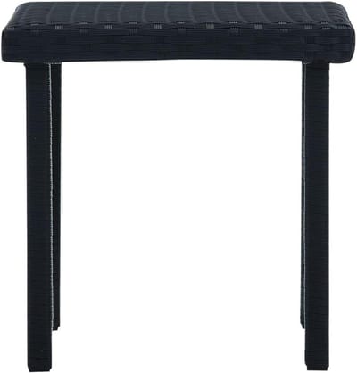 Polyrotan bijzettafel - Tuintafel buiten - Buiten genieten - Weerbestendig rotan - 40 x 40 x 40 cm - Zwart