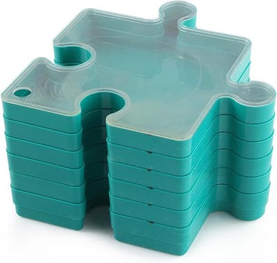 Puzzel Sorteerbakjes - Sorteren En Opbergen - Puzzelstukjes Classificeren - Stapelbaar En Verkoppelbaar - 6 Bakjes - Transparant