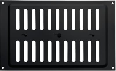 Ventilatierooster ovaal 260x165 mm roestvrij staal zwart verstelbaar