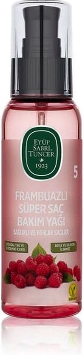 Eyup Sabri Tuncer – Frambozenazijn & Super Verzorgende Haarolie – 100 ml – Bevat E-Vitamine – 100% Vegan + Glutenvrij