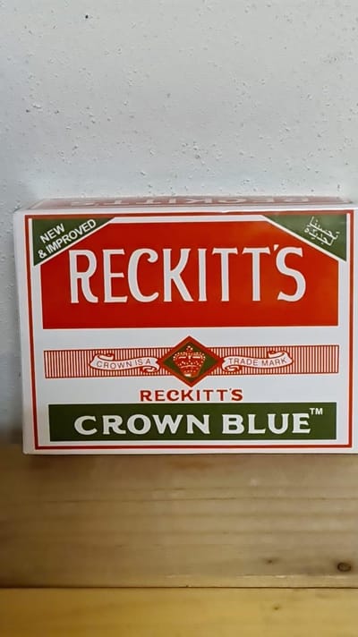 Reckitt's Crown Blue - Blauwsel 4x blauwtablet voor witte was - wasmiddel ouderwets