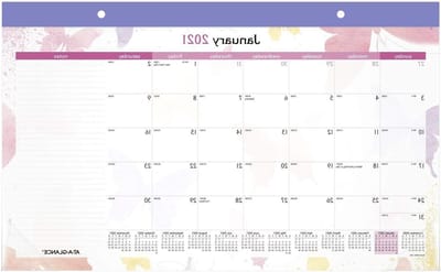 Bureaukalender Maandelijkse Planner - Bureauonderlegger Jaarplanner - Agendabeheer - Inktbestendig Papier - 17-3/4 x 11 inch - Aquarel Ontwerp
