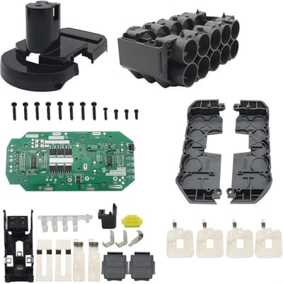 Batterijbehuizing - Accuhoes Batterijdoos - Reparatie Accu - Met Beschermplaat - 125 x 50 x 45 mm - Zwart