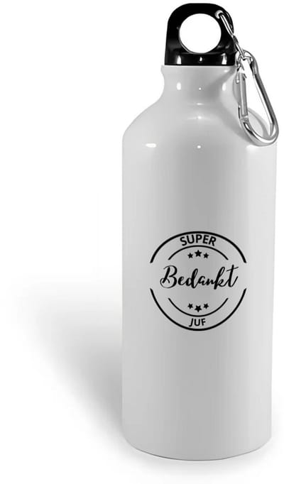 Hacebo® - Super bedankt juf waterfles - Juf - beste juf - school - verjaardagscadeau - afscheidscadeau - kado - gift - geschenk - water fles - 400ML