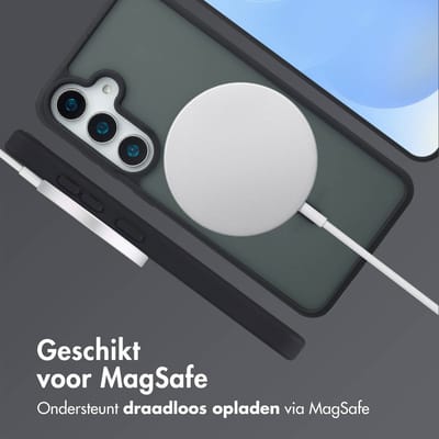 imoshion Hoesje - Geschikt voor Samsung Galaxy S25 - Color Guard Backcover met Magnetische Ring - Zwart