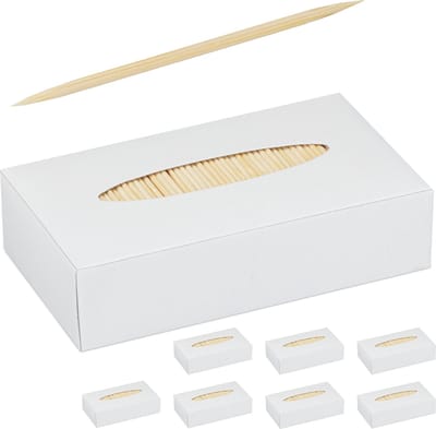 tandenstokers set van 8000 - 6,5 cm - hout