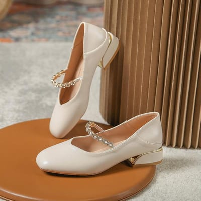 Japanse Kleine Leren Schoenen Dames Eenvoudige en Geurige Stijl Vierkante Neus Mary Jane Dames Schoenen Dikke Hak Eén Woord Riem Enkele Schoenen Dames 33 brown