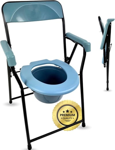 Toiletstoel - Inclusief emmer met deksel - Inklapbaar / opvouwbaar - Toilet hulp