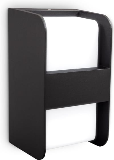 B.K.Licht buitenlamp I met middenstang I 1-lamp I E27 fitting I IP44 wandlamp I 215x120 mm I gloeilamp excl.