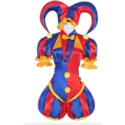 Pomni Cosplay Kostuums Clown Uniform Anime The Amazing Digital Circus Rollenspel Halloween Carnavalsfeest Outfit S blue