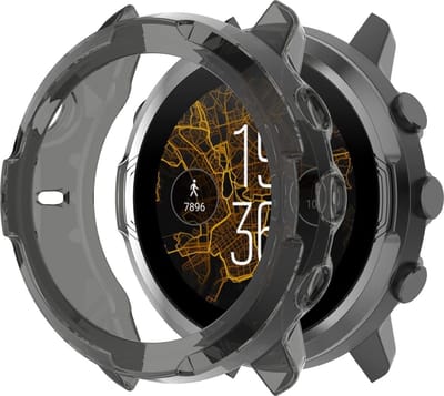 Strap-it TPU case - zwart bescherm hoesje geschikt voor Suunto 7 - zwarte beschermhoes voor Suunto 7