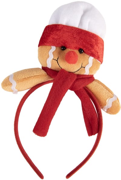 Clayre & Eef Kerst Haarband 18x4x25 cm Beige Kunststof