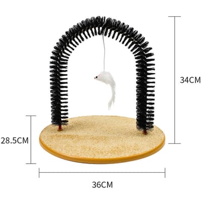 Zelfverzorgende Kat Huidvriendelijk Anti-slip Comfortabele Boogvormige Massager Krabpaal voor Katten Gezicht voor Binnen black