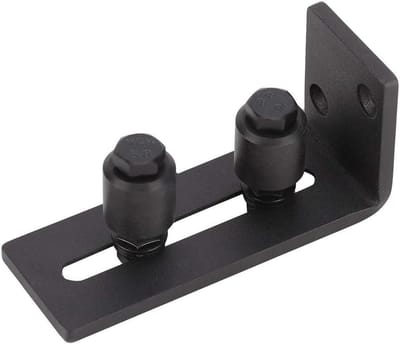 Verstelbare ondergeleider van koolstofstaal voor accessoires, deurbeugels en schuren met dubbele rolletjes - Duurzaam en veelzijdig gebruik