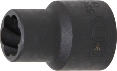 BGS spiraalprofiel bougiesleutelinzetstuk/schroefuitdraaier, binnenvierkant 12,5 mm (1/2") SW 12 mm - 5266-12