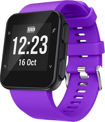 By Qubix - Siliconen bandje - Paars - Geschikt voor Garmin Forerunner 35 / 30