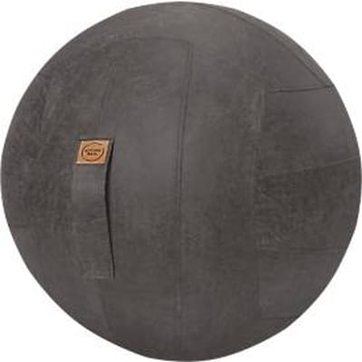 Zitbal FRANKIE, lederen imitatie in vintage-look, draaglus, Ø 650 mm, antraciet