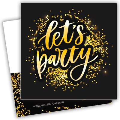 Mystery Card Let's Party - (Kom je ook feesten) - Kaart met geheime boodschap
