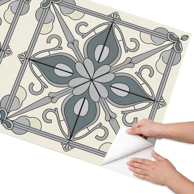 Coloray Meubel Wrap Folie - Grijs Meubelfolie - 75x150 cm - Plakfolie Meubels Tegels - Decoratiefolie Zelfklevend - Geometrische Meubelfolie - Meubelfolie Zelfklevend - Badkamer decoratie - Geometrie