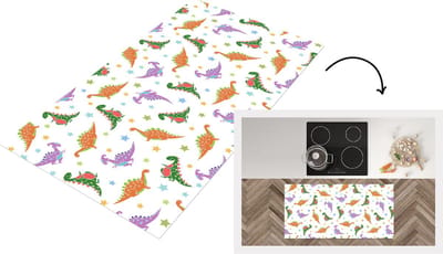 Keukenloper - Loper keuken - Dino - Patronen - Sterren - 120x60 cm - Keukenloper vinyl