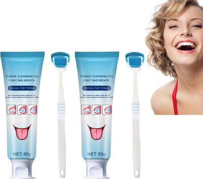 Tongreiniger Gel Kit - Mondverzorging Set - Frisse Adem - Dubbele Werking - 831 g