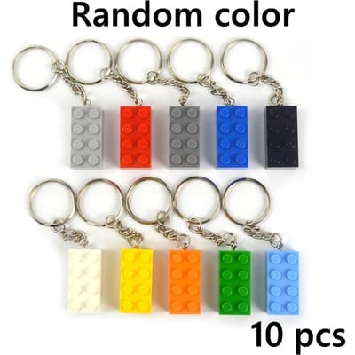 Accessoires Couleur Aléatoire Porte-clés Kits de Briques Porte-clés Anneau de Suspension Blocs de Construction Fonctionne Avec Tous les Jouets Créatifs Idéal pour les Enfants gray