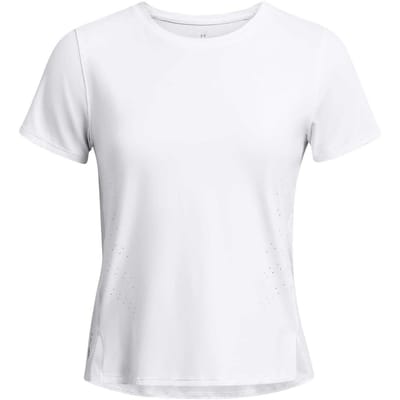 Under Armour Dames Launch Crew Neck Regular T-Shirt (Wit/Reflecterend)