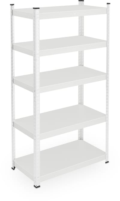 Stelling voor zware lasten - 75x150x30 cm - wit - 2 stuks
