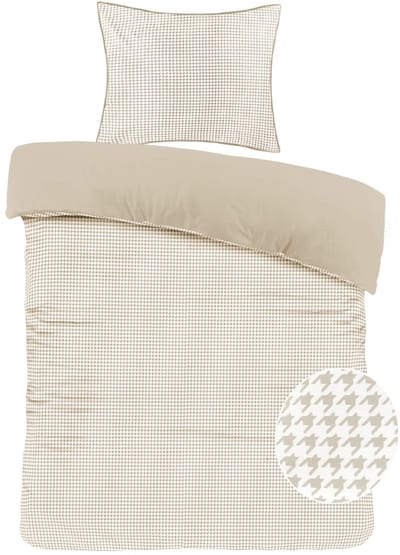 Papillon Joep Dekbedovertrek - Eenpersoons - 140x200/220 cm - zand