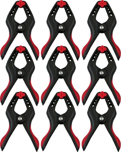 Benson Zeilklemmen/veerklemmen - 10x - kunststof - 15 cm - profi lijmklemmen met rubber heft