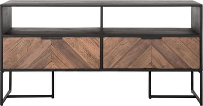 DTP Home TV-meubel Criss Cross met 2 lades en 2 open vakken – 120x40x60 cm