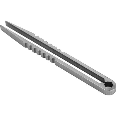 Pincettes portables en alliage de titane EDC, Mini outil de survie en plein air Camping voyage(Couleur acier) gray