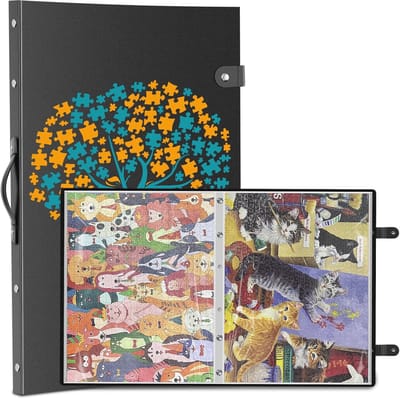 Puzzelmap voor 1000 Stukken met 24 HD-Vakken – Ideaal voor Stofbescherming van Puzzels