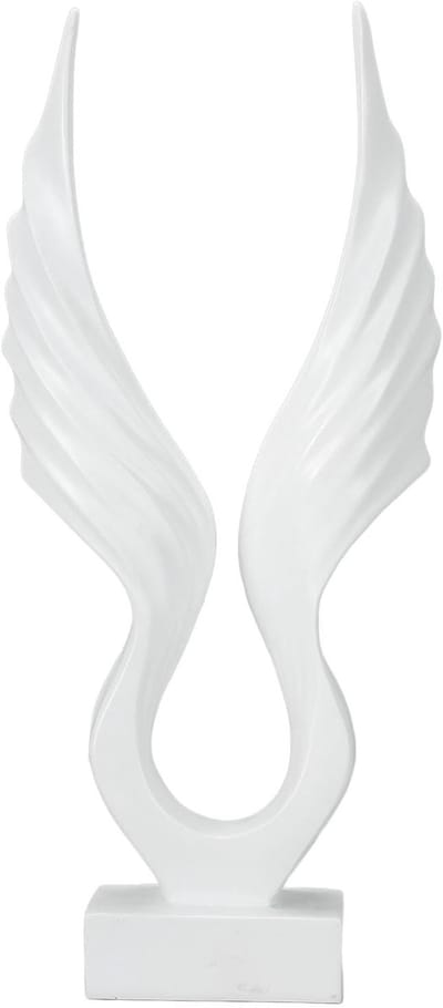 Abstracte Engel Vleugels Sculptuur - Kunstzinnige Decoratieve Standbeeld van Hars voor Woonkamer, Kantoor en Boekenkast - Uniek Ornament voor Interieurdecoratie
