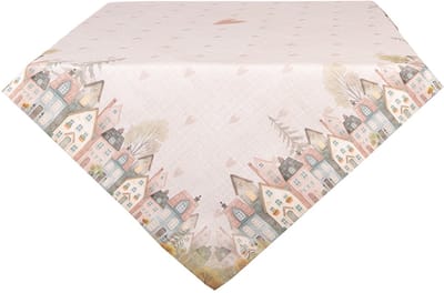 Clayre & Eef Tafelkleed 100x100 cm Beige Katoen