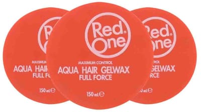 Red One Aqua Hair Gel Wax Full Force Orange - 3 x 150 ml - Voordeelverpakking