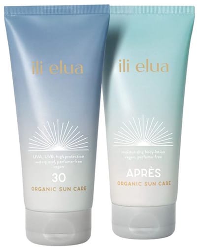 Ili Elua Zonnebrand SPF30 & After Sun Pakket – Gevoelige Huid, Vegan & Waterbestendig