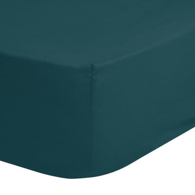 Good Morning hoeslaken effen kleur - 2 persoons 140x200 cm - Petrol - 100% Katoen jersey